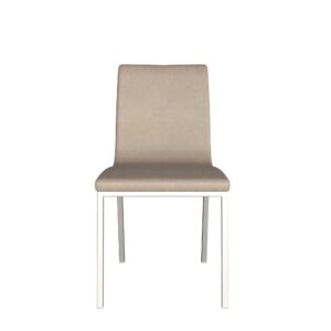 Audrey Chair Brushed steel Taupe PU 09