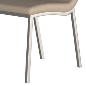 Audrey Chair Brushed steel Taupe PU 11