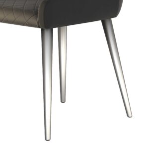 Kate Chair Brushed Steel Dark Grey Velvet 03