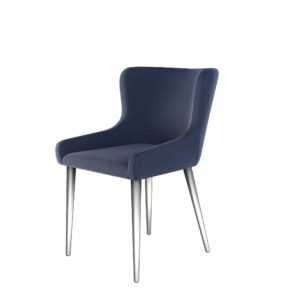 Kate Chair Brushed Steel Teal Velvet 02