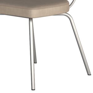 Margot Chair Brushed Steel Taupe PU 11